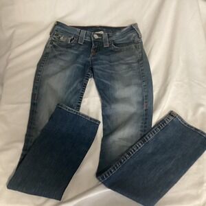 True Religion Womens Billy Bootcut Jeans Blue Denim Medium Wash Size 27